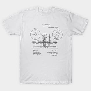 Grinding Mill Vintage Patent Hand Drawing T-Shirt